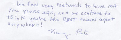 Note from Pete and Nancy