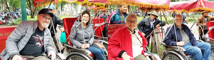 Rickshaw ride in Hanoi