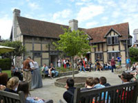 In the backyard of Shakespeare's birthplace