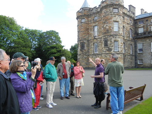 Our group at the Palace of Holyroodhouse 